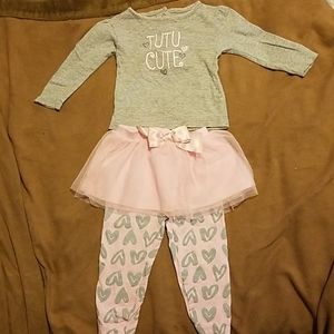 Gerber baby girl 2 piece tutu pants set